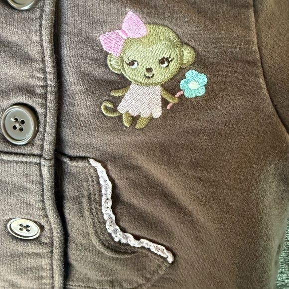 Carter's Brown and Pink Baby Jacket with Hood - Picture 3 of 5
